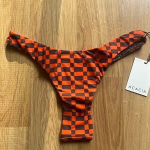 Acacia swimwear oslo bottom bikini swim Clementine check print SMALL